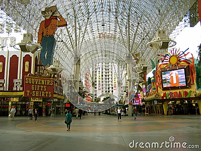 Freemont Street Experience, Las Vegas, Nevada, USA Editorial Stock Photo