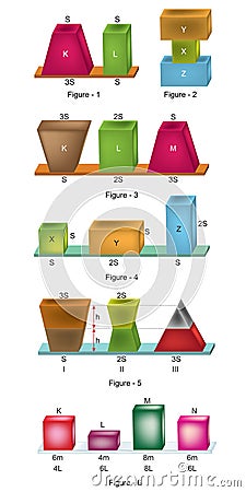 Physics - Pressure figures in solids versiyon 01 Cartoon Illustration
