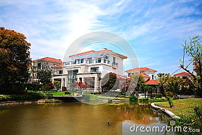 Freestanding Villas Stock Photo