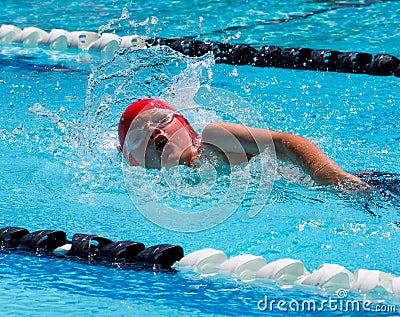 Freestyle swim Stock Photo