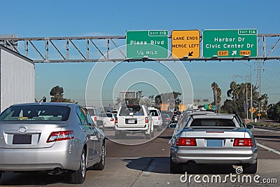 Freeway Traffic Stock Photo