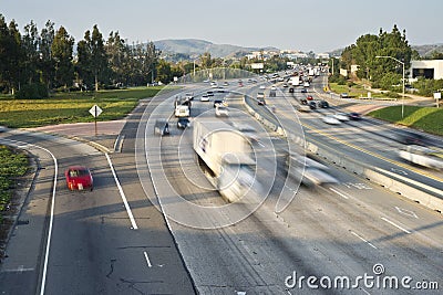 Freeway Traffic Stock Photo