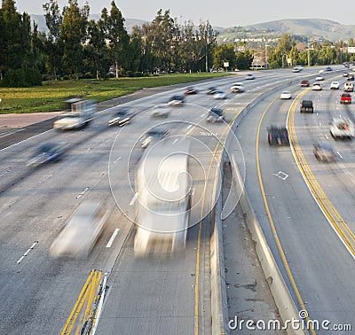 Freeway Traffic Stock Photo