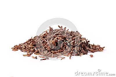 Freeze dried bloodworms fish food for aquarium Stock Photo