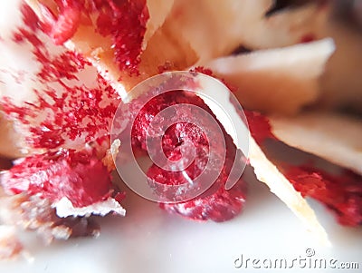 Raspberry with Coconut flakes Stock Photo