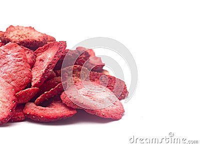 Freeze Dried Strawberries Stock Photo