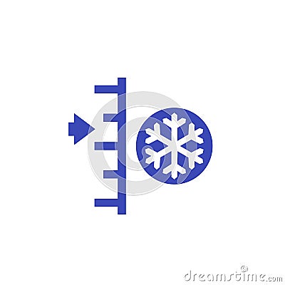 freeze level control icon on white, vector Vector Illustration