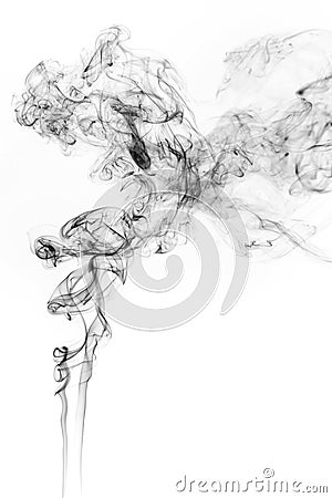 Freeze motion of smoke. Stock Photo