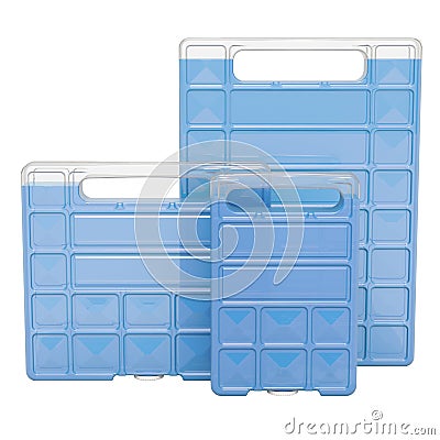 Freezer Blocks for cooler boxes or bags, 3D rendering Stock Photo