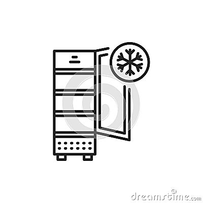 Freezer cold color line icon. Household equipment Stock Photo