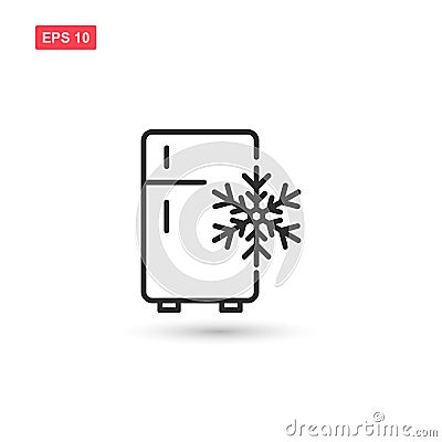 Freezer cold icon vector design isolated 3 Vector Illustration