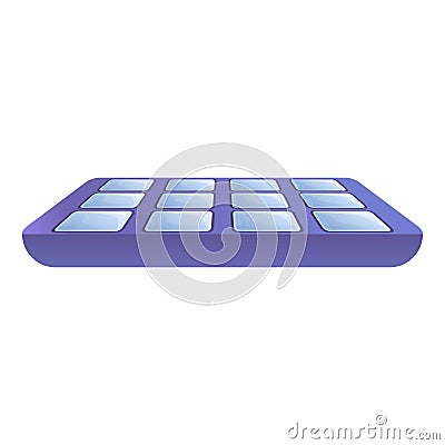 Freezer ice cube tray icon, cartoon style Vector Illustration