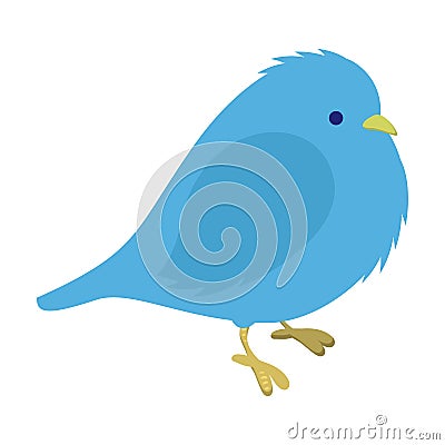 Freezing blue bird illustration Cartoon Illustration