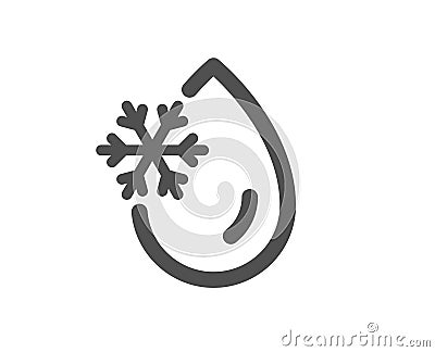 Freezing water icon. Freeze cold temperature sign. Vector Vector Illustration