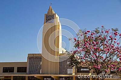 Old Railway Station in GoiÃ¢nia. Editorial Stock Photo