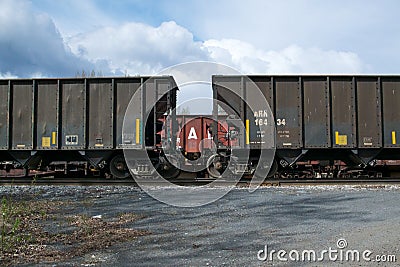 Freight Cars Editorial Stock Photo