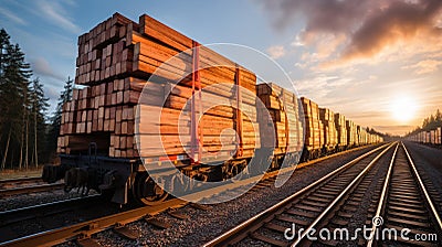 Freight rail transportation Stock Photo