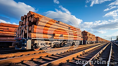Freight rail transportation Stock Photo
