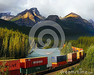 Canadian Pacific Freight Train Editorial Stock Photo