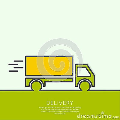 Freight transport Vector Illustration