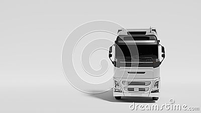 Freight transportation truck, cargo vehicle, lorry delivery shipping, business semi, industrial heavy, isolated, commercial Stock Photo