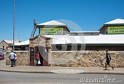 Fremantle Markets Limestone Entrance Editorial Stock Photo