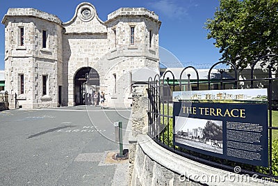 FREMANTLE, WESTERN AUSTRALIA - Nov 16, 2014 - The famous Fremantle Old Prison Editorial Stock Photo