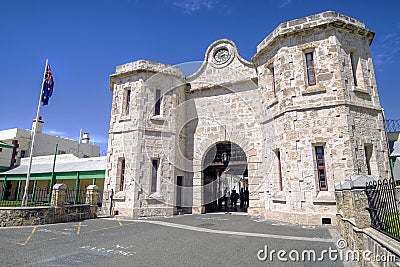 FREMANTLE, WESTERN AUSTRALIA - Nov 16, 2014 - The famous Fremantle Old Prison Editorial Stock Photo