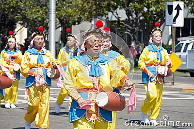 Participants in the 31st annual FOG Festival Parade Editorial Stock Photo
