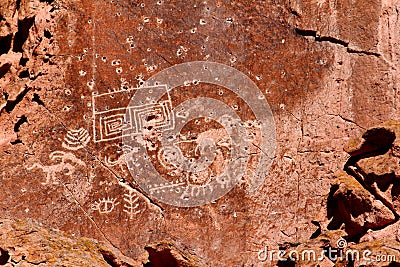Fremont Indian State Park Petroglyphs Stock Photo