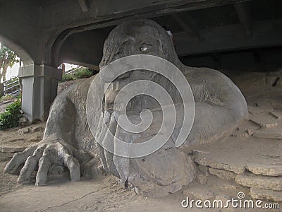 Fremont Troll Seattle Editorial Stock Photo