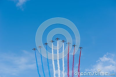 French air patrol - French National Day Editorial Stock Photo