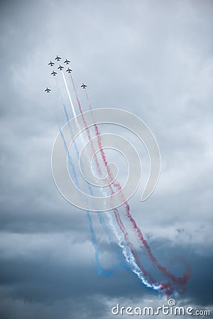 French Air Patrol performance Editorial Stock Photo