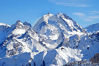 A french alpine peak scene Stock Photo