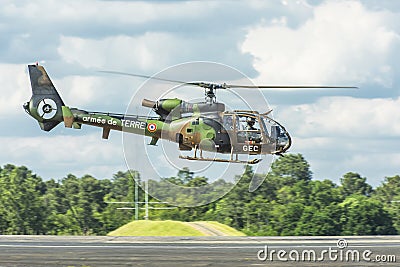 French Army Gazelle helicopter Editorial Stock Photo