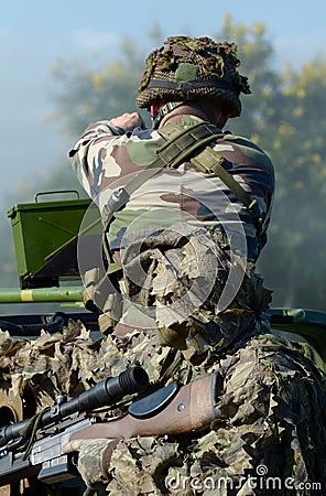 French army soldiers Stock Photo