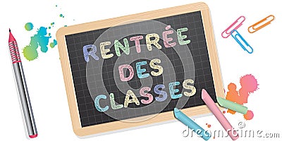 French back to school banner Vector Illustration