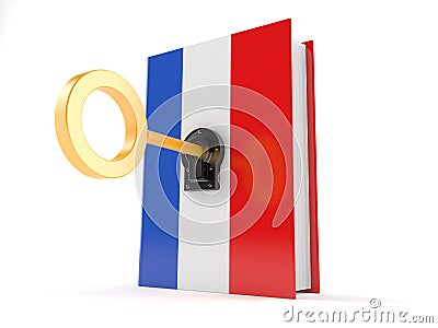 French book with key Stock Photo