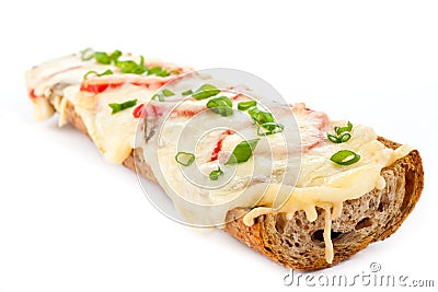 French bread pizza Stock Photo