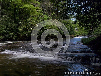 French Broad River near Brevard, North Carolina Stock Photo