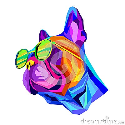 French Bulldog. Vector illustration for a poster. Cute puppy. Vector Illustration