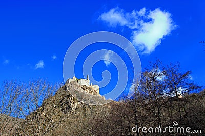 French castle of Usson in Ariege Stock Photo