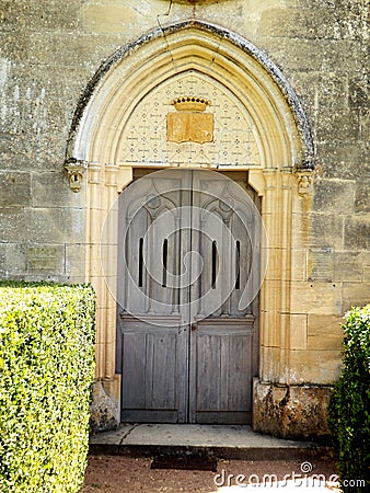 French Chapel Doors Stock Photo