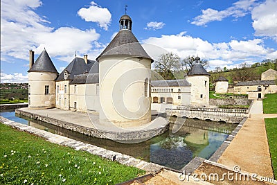 French Chateau of Bussy Rabutin Stock Photo