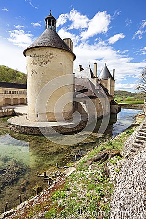 French Chateau of Bussy Rabutin Stock Photo