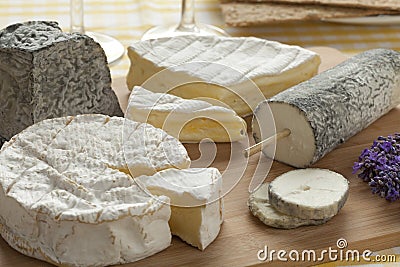 French cheese platter Stock Photo