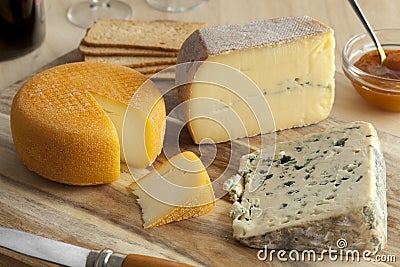 French cheese platter Stock Photo