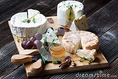 French cheese platter Stock Photo