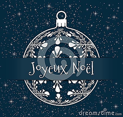 French christmas background or greeting card Vector Illustration