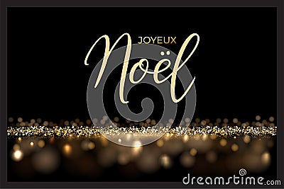 French Christmas luxury design template. Vector Joyeux Noel text isolated on shiny luxury background. Vector Illustration